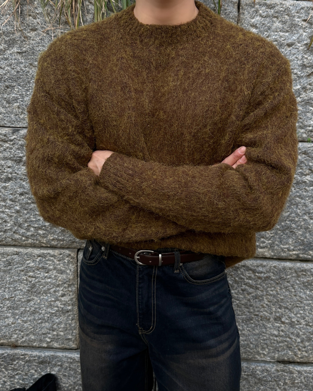 긴팔 티셔츠 모델 착용 이미지-S1L29