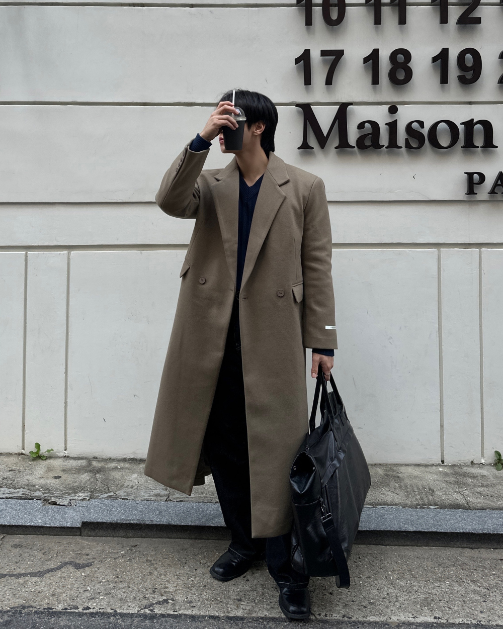 코트 모델 착용 이미지-S1L37