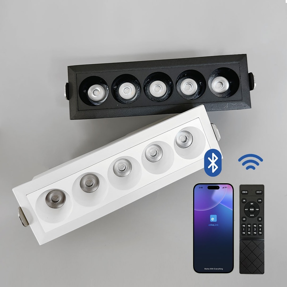 IOT 삼색변환 디밍 COB 사각 멀티 매입등 - 스마트 조명 이미지