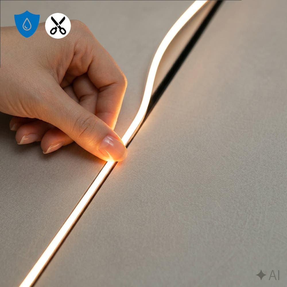 LED COB 프리컷팅 실리콘 라인바 스트립 줄조명 4x8mm 3M