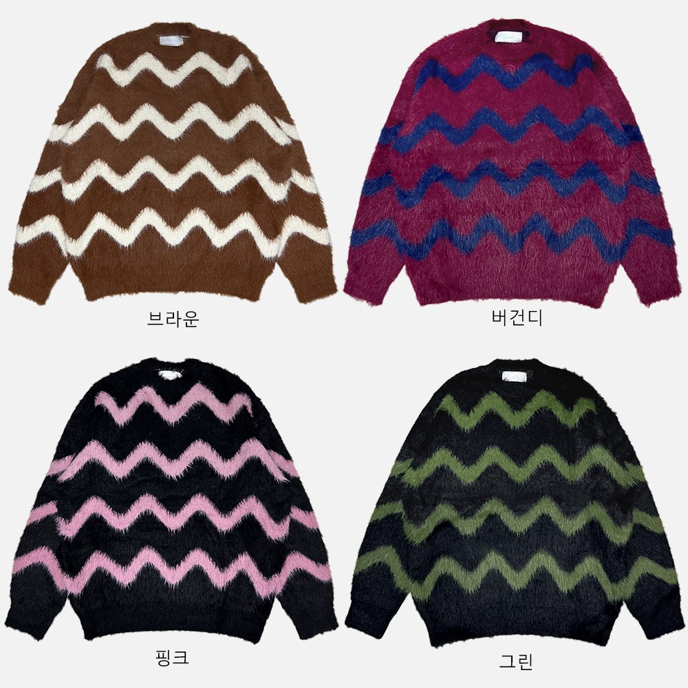 베네티 앙고라 웨이브 니트 (4c,1s)