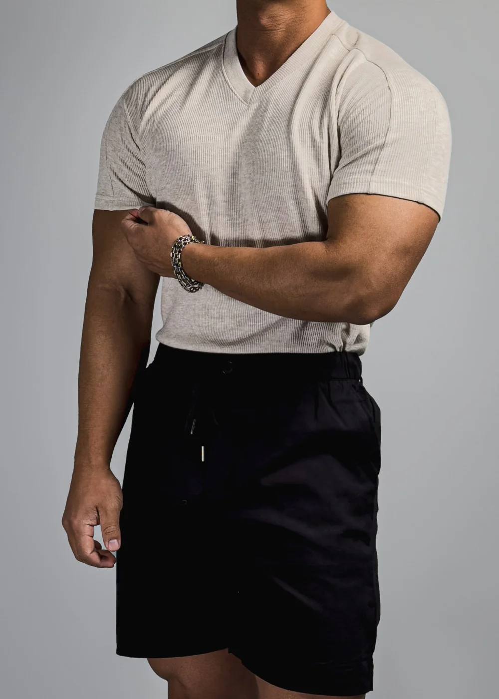 短袖T卹模特兒穿著圖片 - S1L49