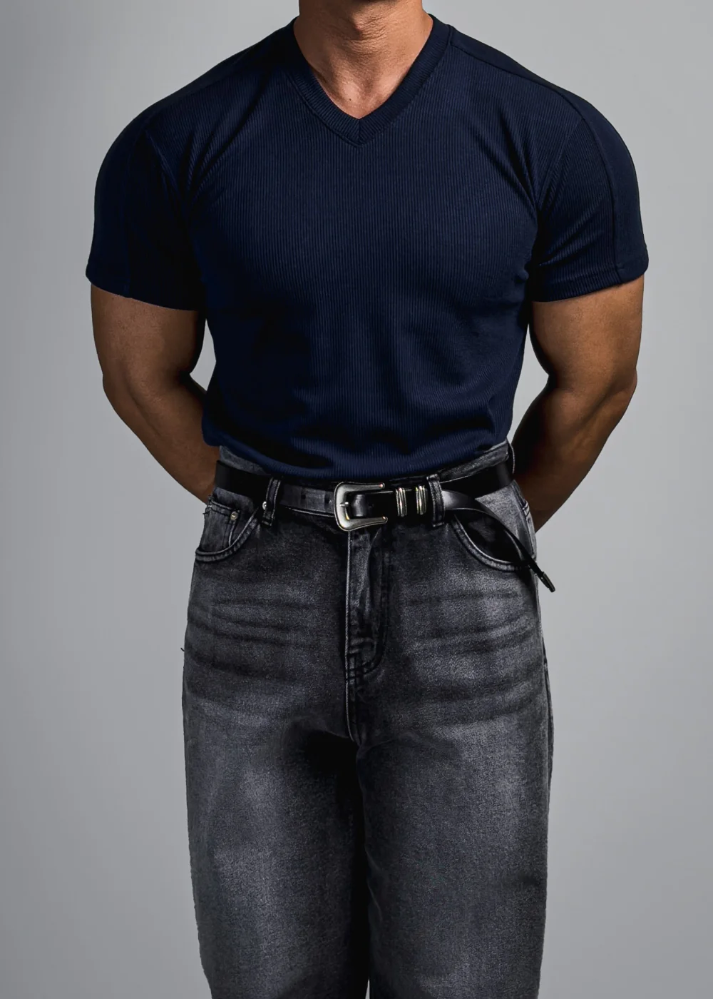 短袖T卹模特兒穿著圖片 - S1L22