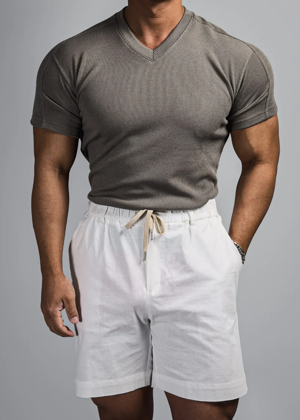 短袖T卹模特兒穿著圖片 - S1L45