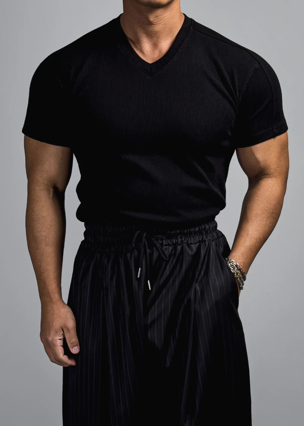 短袖T卹模特兒穿著圖片 - S1L30