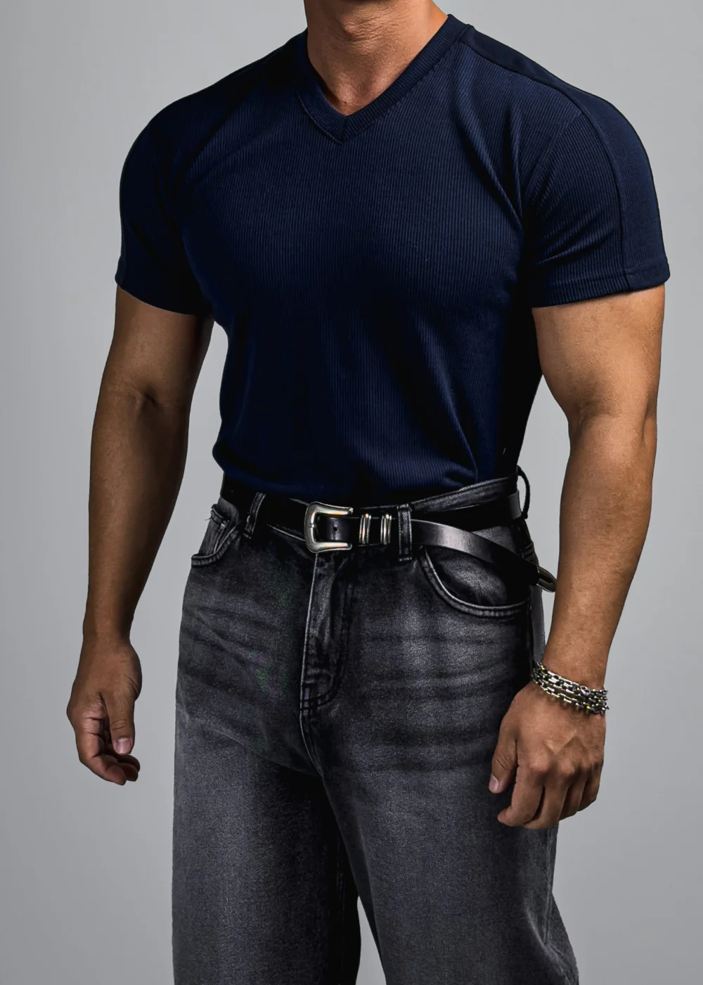 短袖T卹模特兒穿著圖片 - S1L27