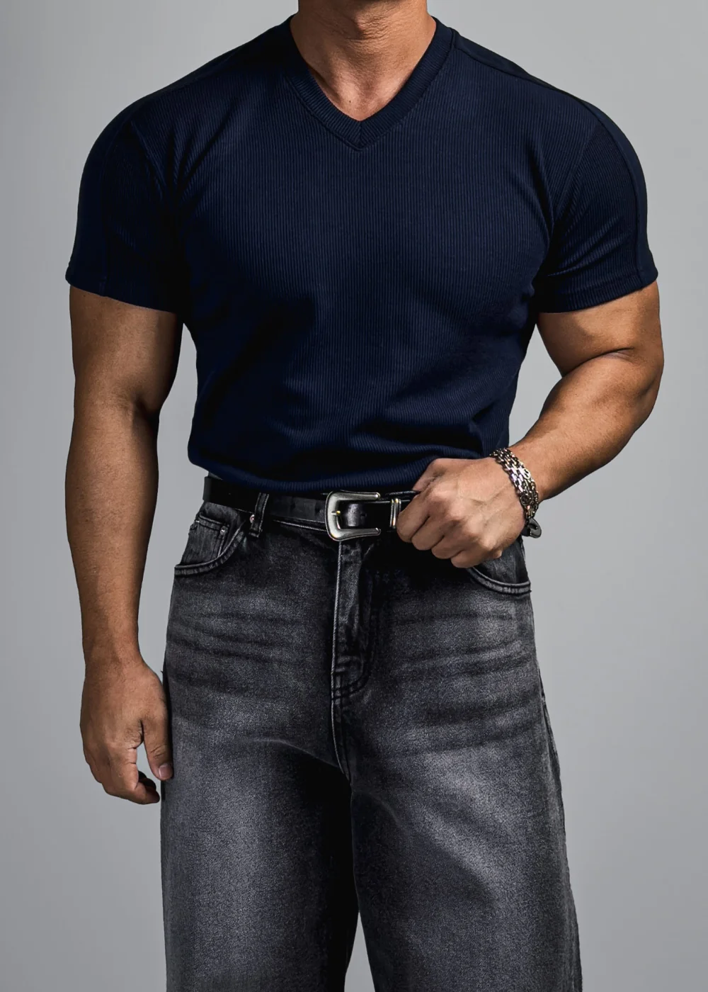 短袖T卹模特兒穿著圖片 - S1L25