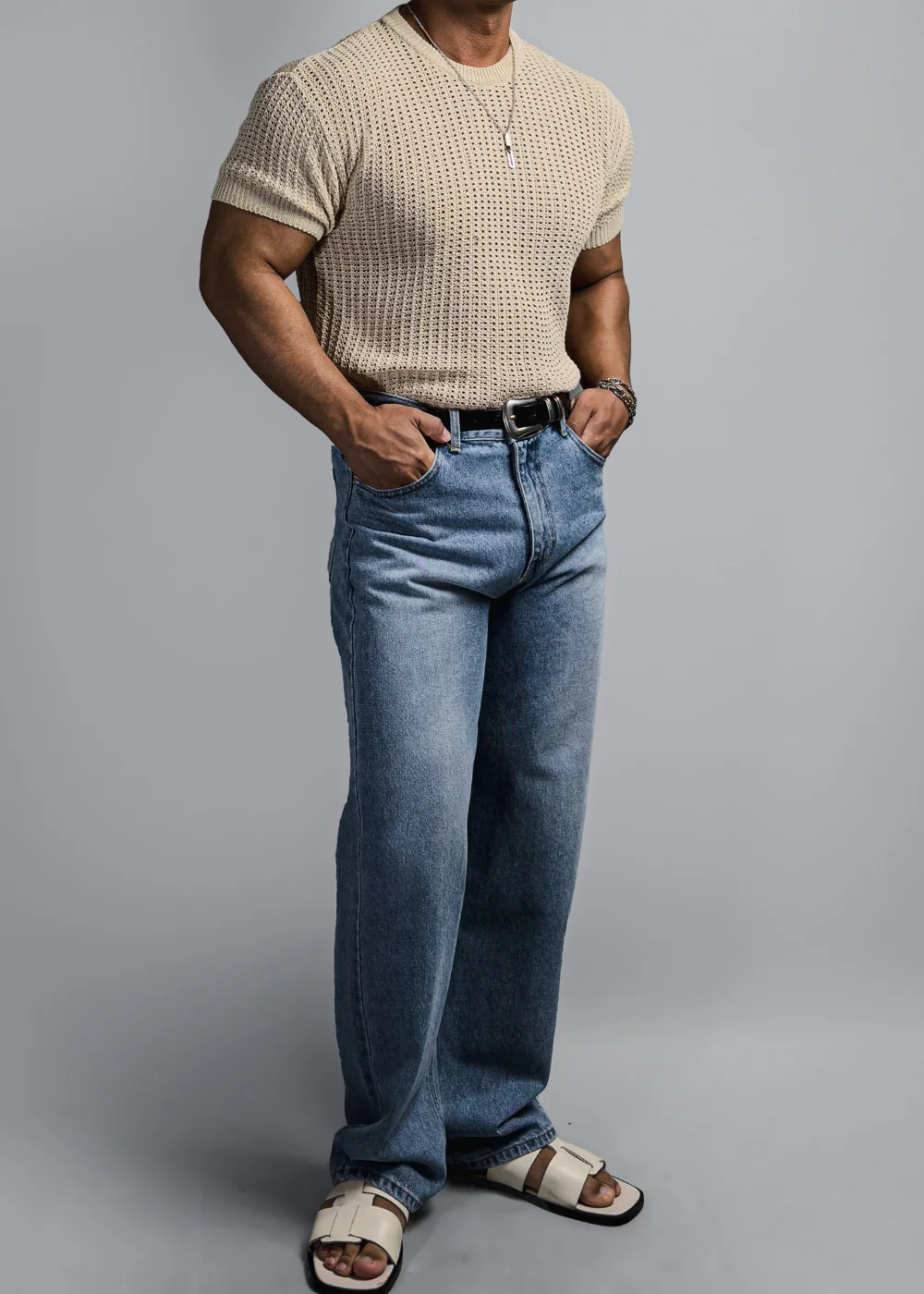 短袖T卹模特兒穿著圖片 - S1L26