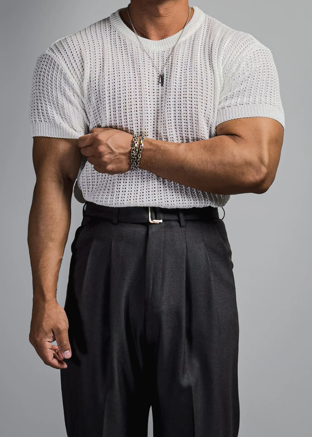 短袖T卹模特兒穿著圖片 - S1L22