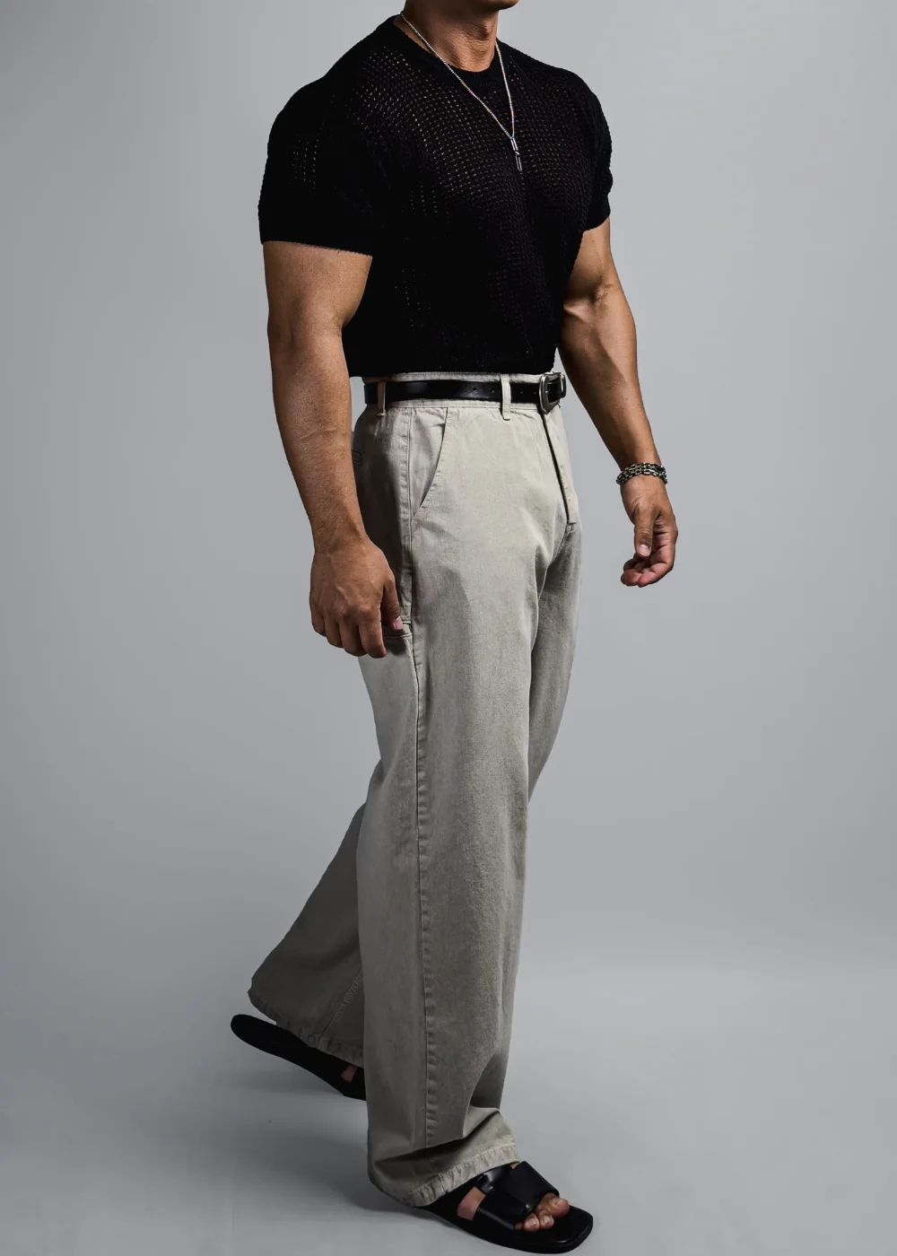 短袖T卹模特兒穿著圖片 - S1L43