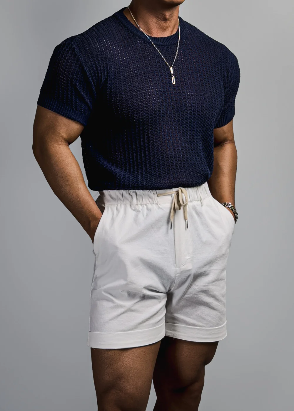 短袖T卹模特兒穿著圖片 - S1L38