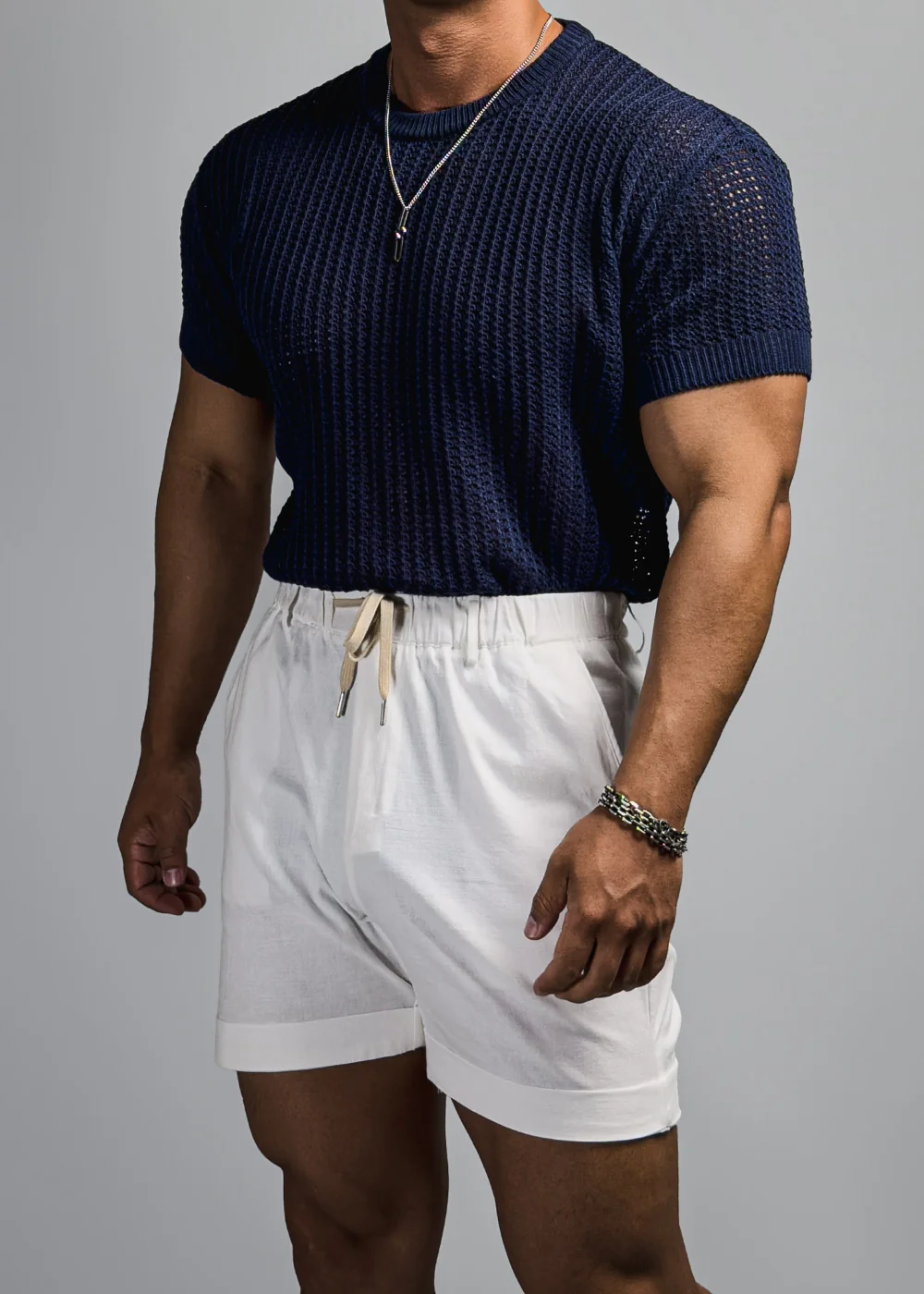 短袖T卹模特兒穿著圖片 - S1L39