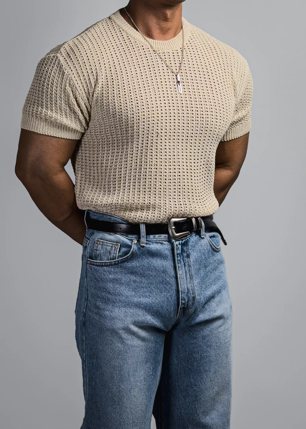 短袖T卹模特兒穿著圖片 - S1L31