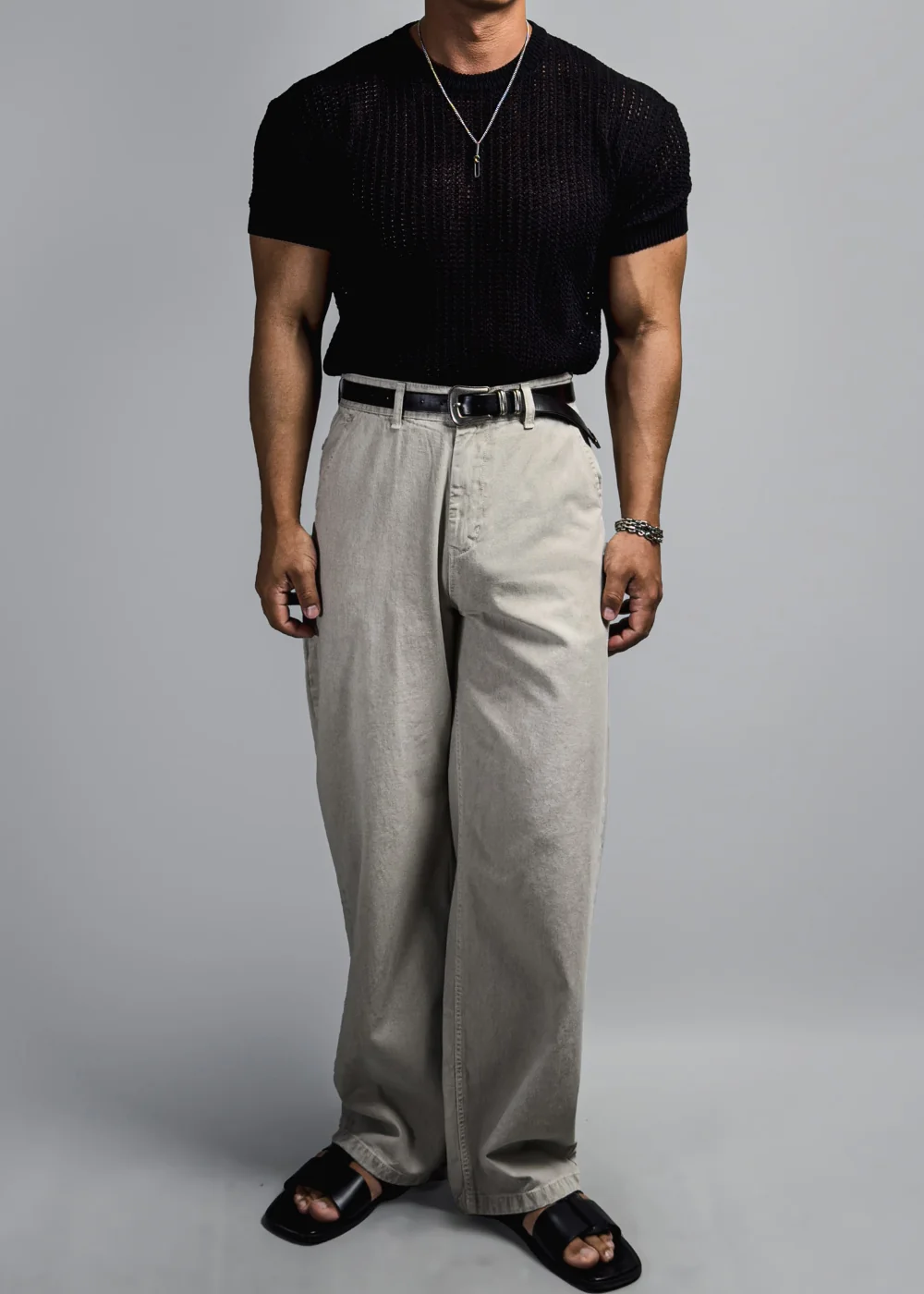 短袖T卹模特兒穿著圖片 - S1L51