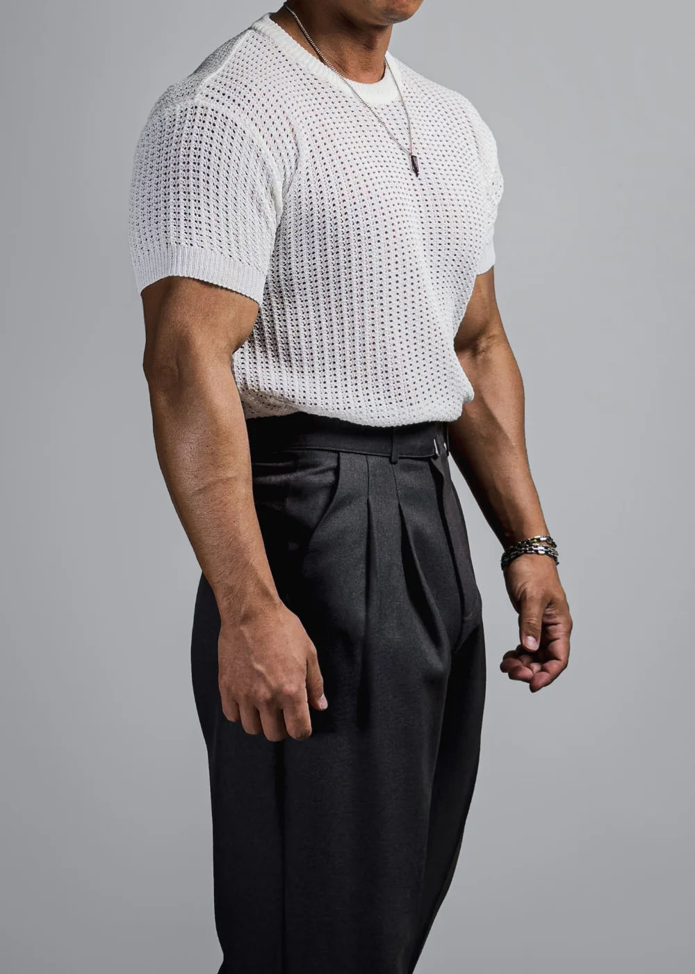 短袖T卹模特兒穿著圖片 - S1L24