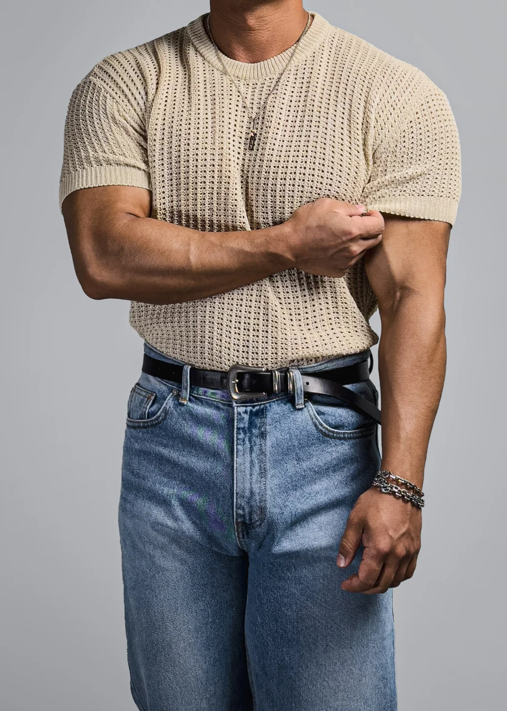 短袖T卹模特兒穿著圖片 - S1L33