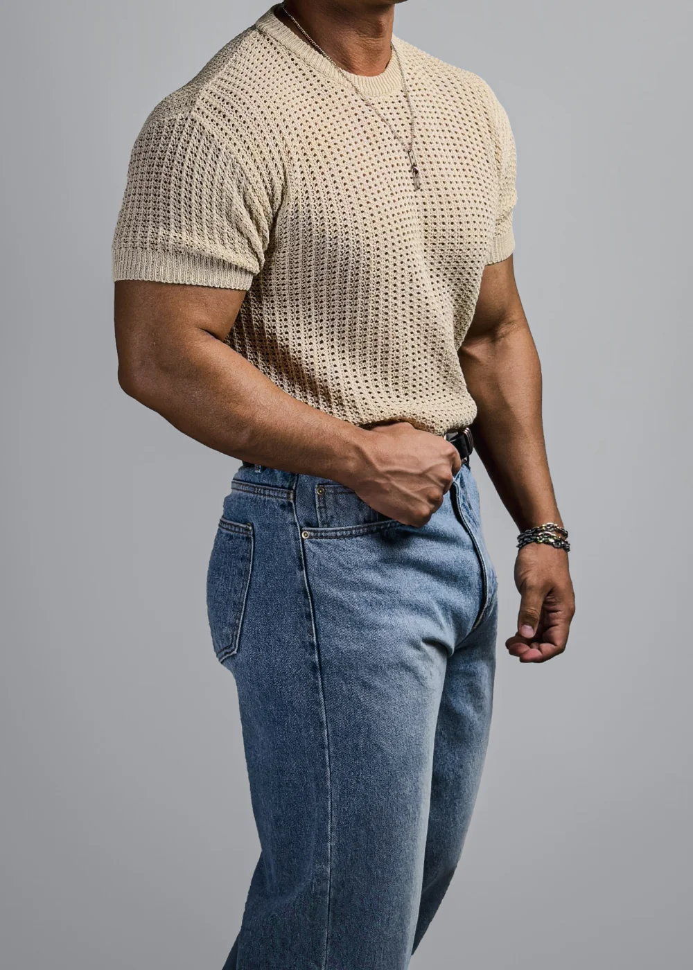 短袖T卹模特兒穿著圖片 - S1L34