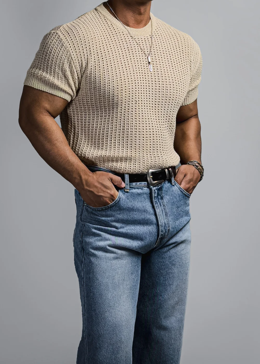 短袖T卹模特兒穿著圖片 - S1L27