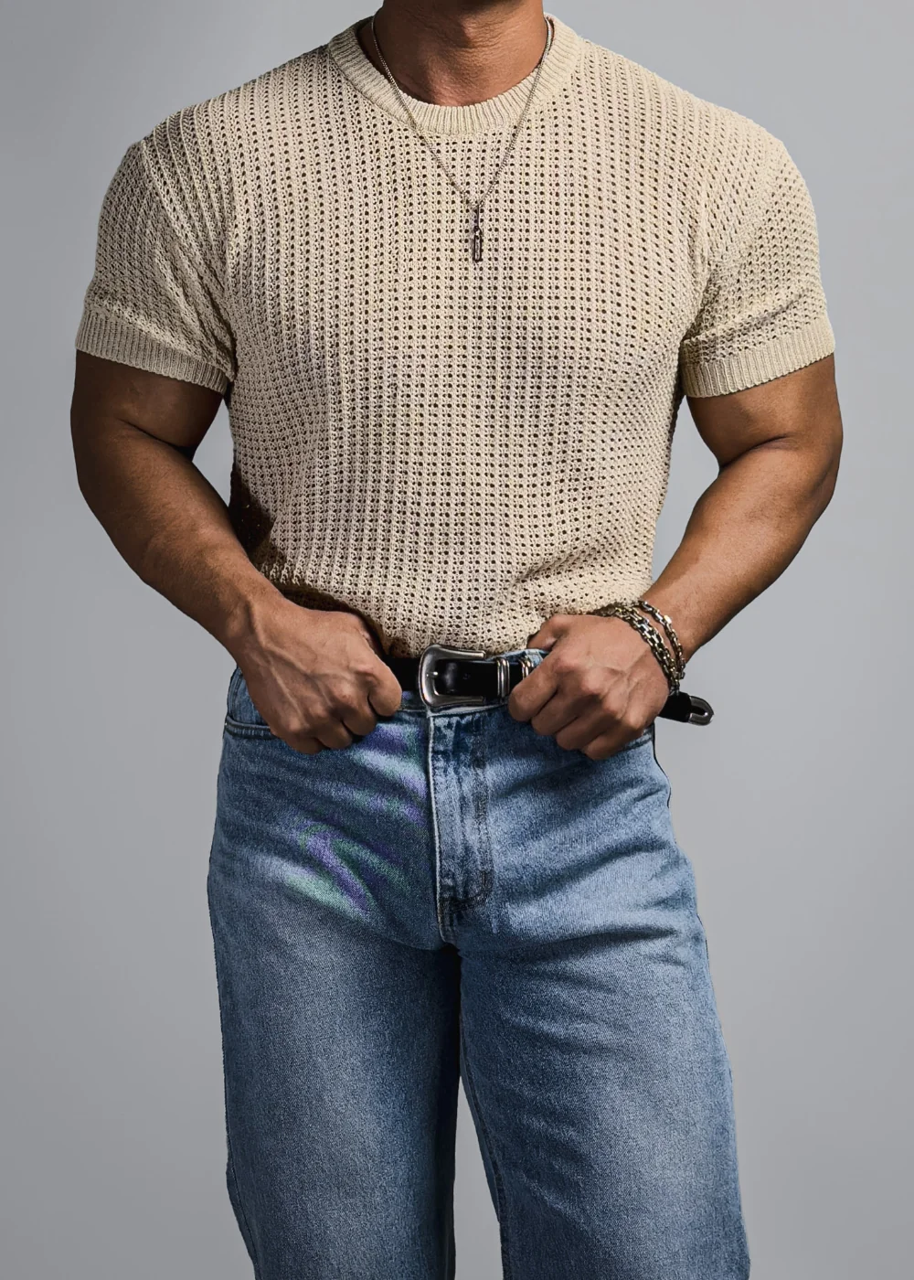 短袖T卹模特兒穿著圖片 - S1L29