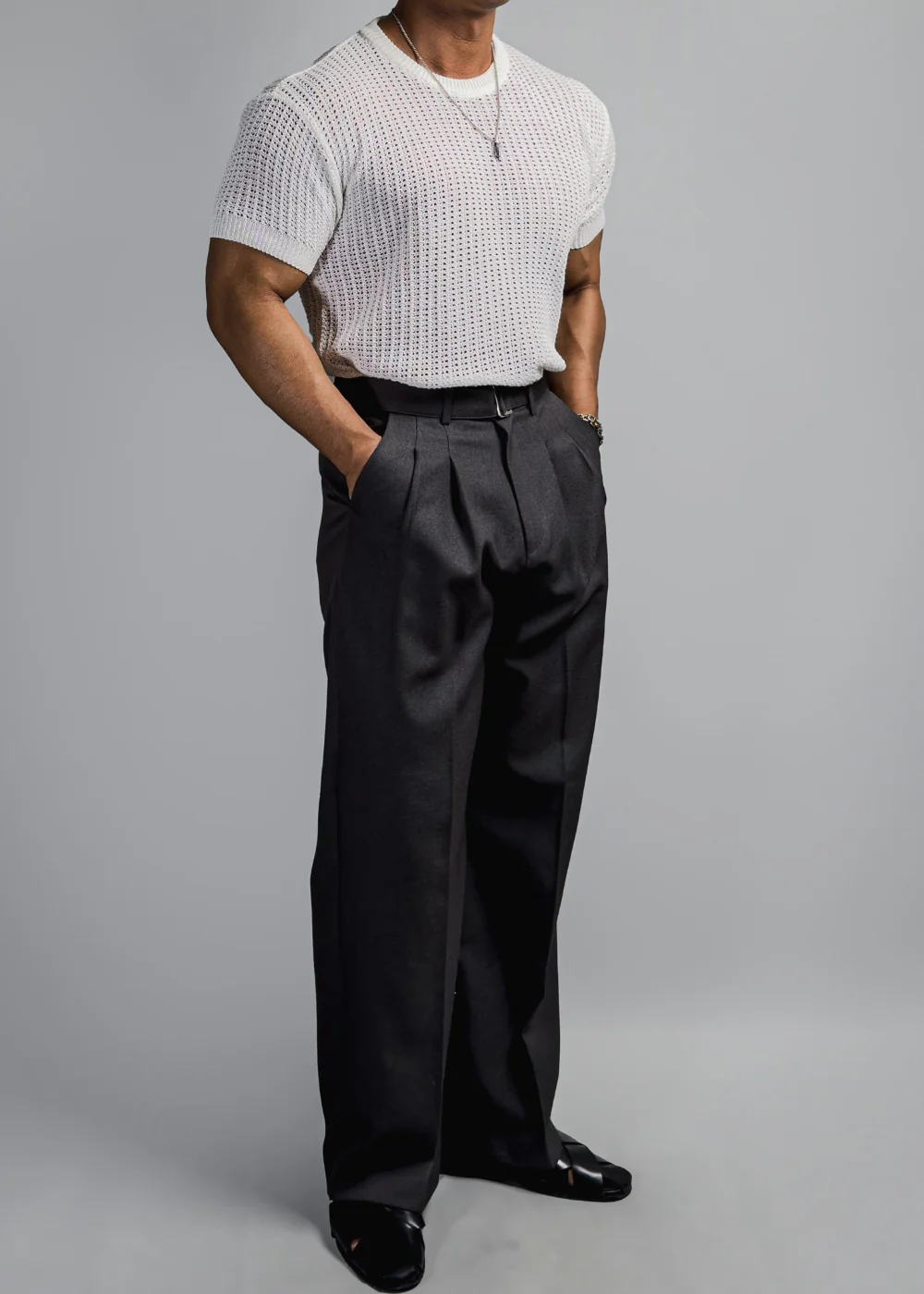 短袖T卹模特兒穿著圖片 - S1L18