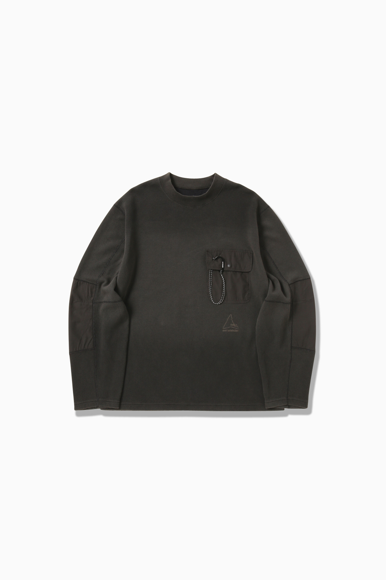 ROA × and wander garment dye waffle pocket T - and wander
