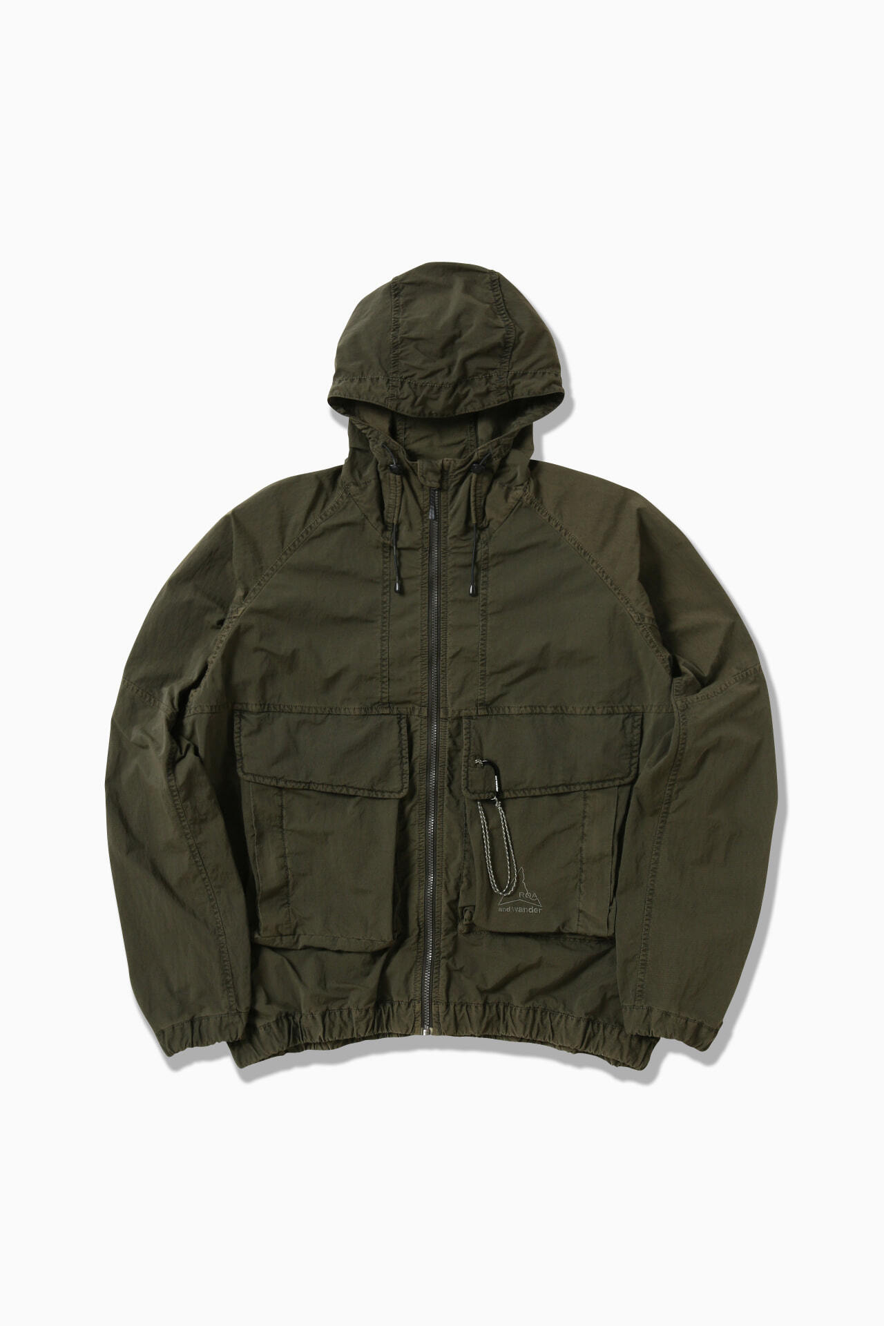 ROA × and wander garment dye nylon hooded jacket | and wander