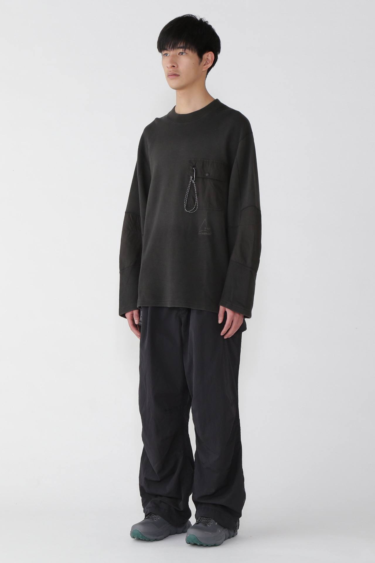 ROA × and wander garment dye waffle pocket T - and wander