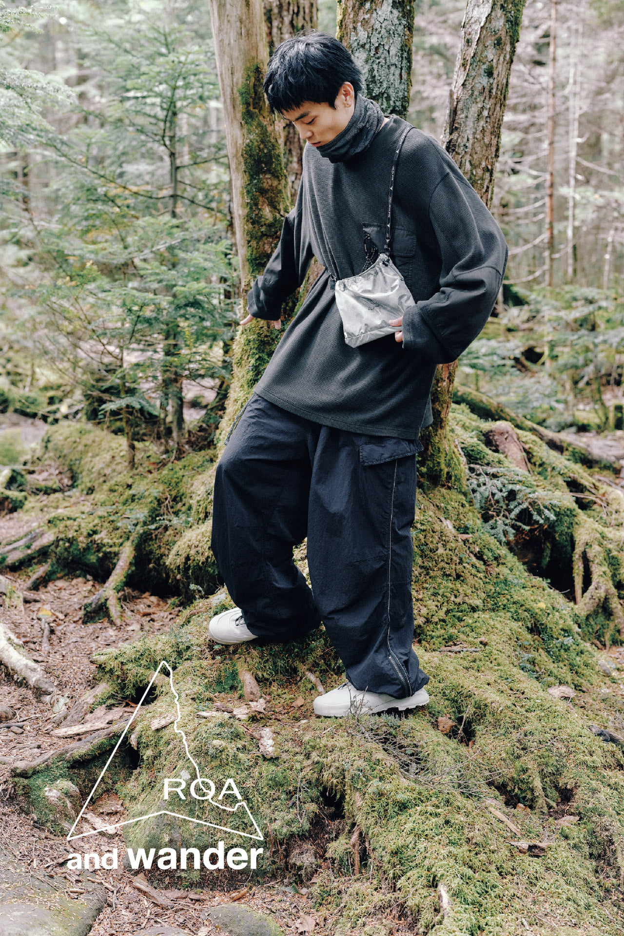 ROA × and wander garment dye waffle pocket T - and wander