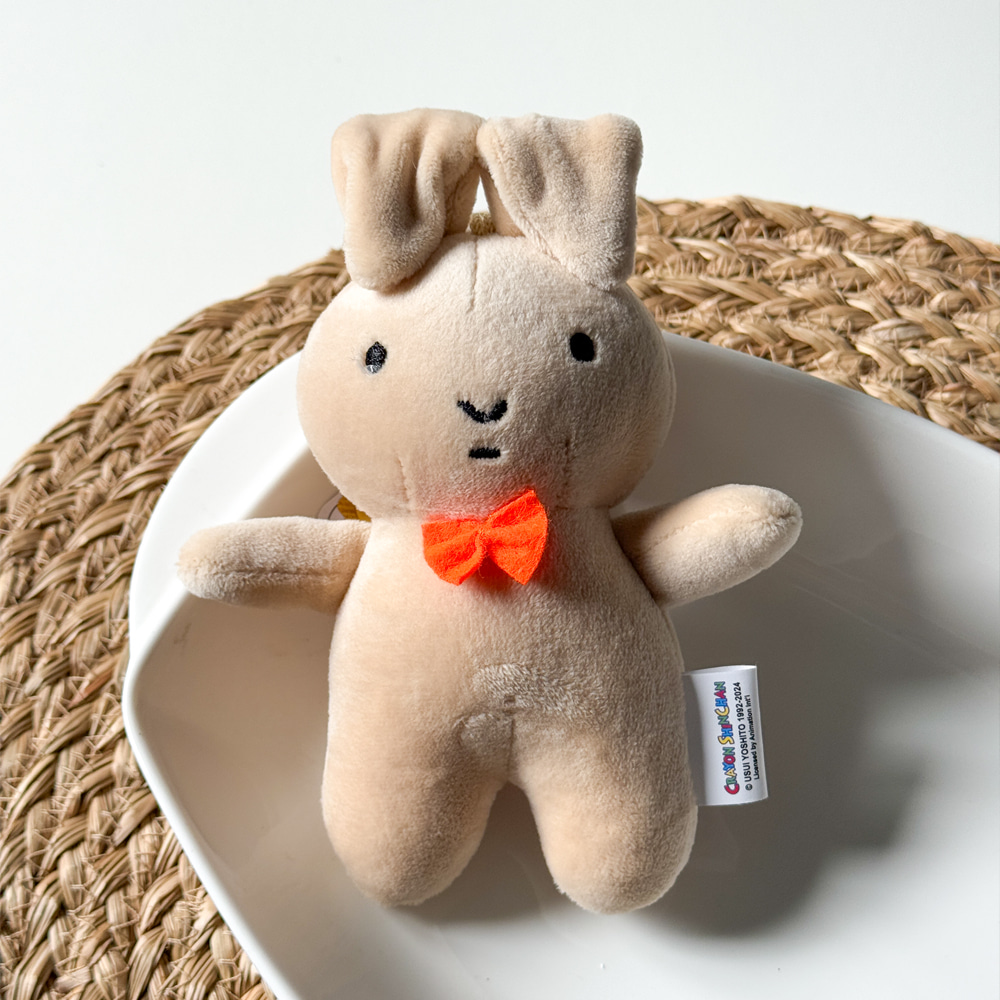 짱구 유리 토끼 인형 가방고리 13cm | 정품 캐릭터 키링 | 올플렉스