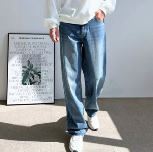 Men&#039;s Wide Denim Jeans 와이드 데님청바지