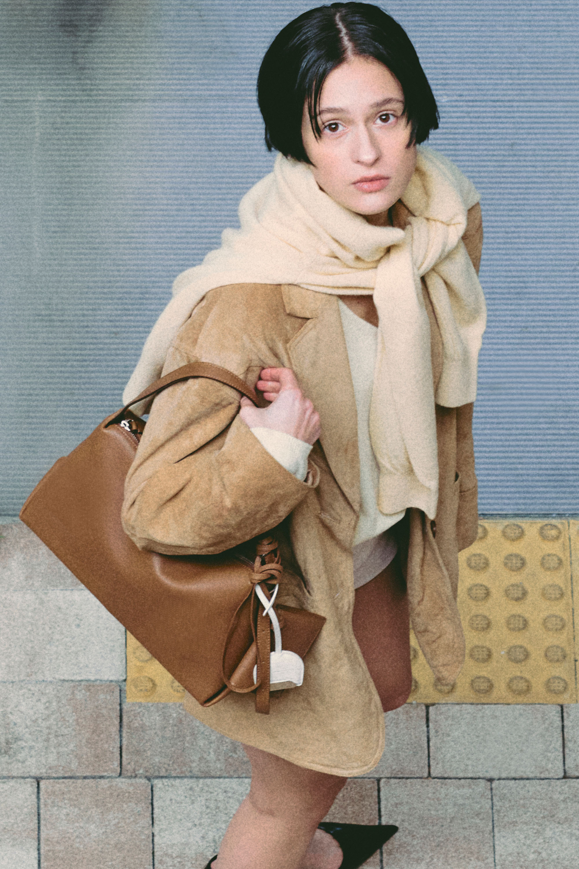 ★VANROHE★ RENAI shoulder Medium B00492 VANROHE RENAI shoulder Medium Fabric Bag