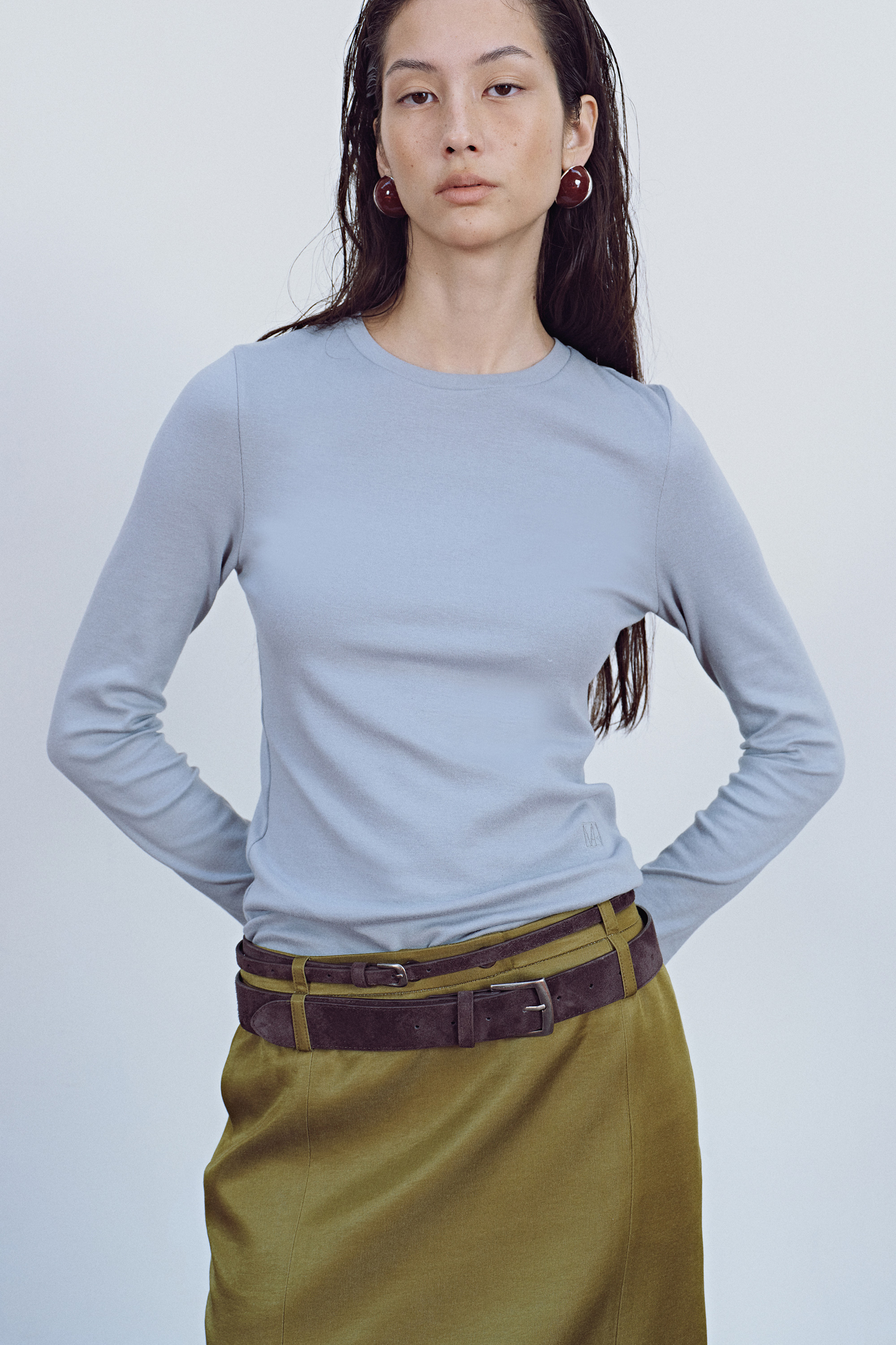 [ESSENTIAL] Soft Long-Sleeve Jersey T-Shirt E108_3color - VAN ROHE