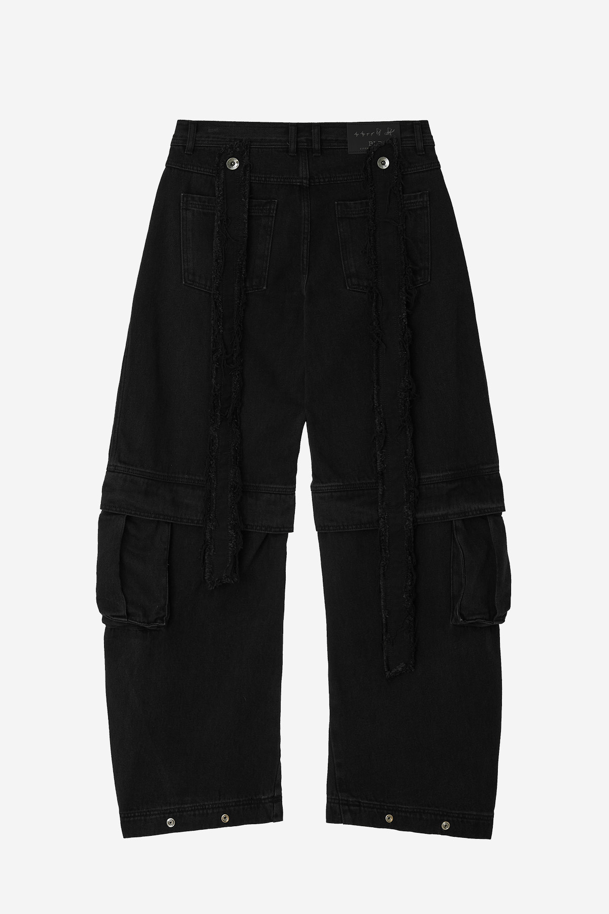 ★BLUER/BLR★x POG★Divided Curved Line Double Buckle Pants BLR x POG DIVIDED CURVED LINE DOUBLE BUCKLE PANTS - BLR 비엘알