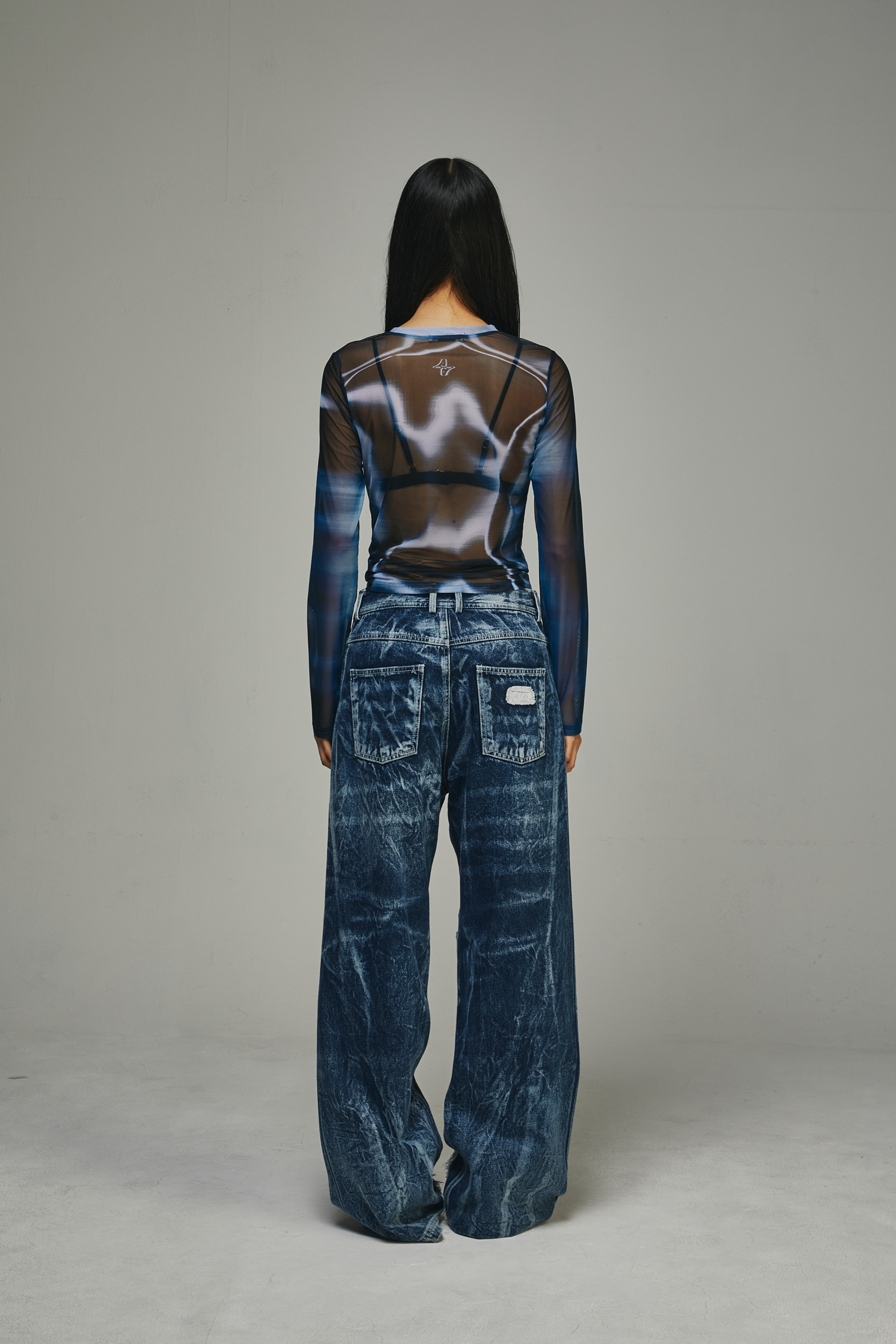 【BLR】CURVED Navy Denim Pants 비엘알(BLR) Curved Navy Denim Pants - 사이즈 & 후기 | 무신사