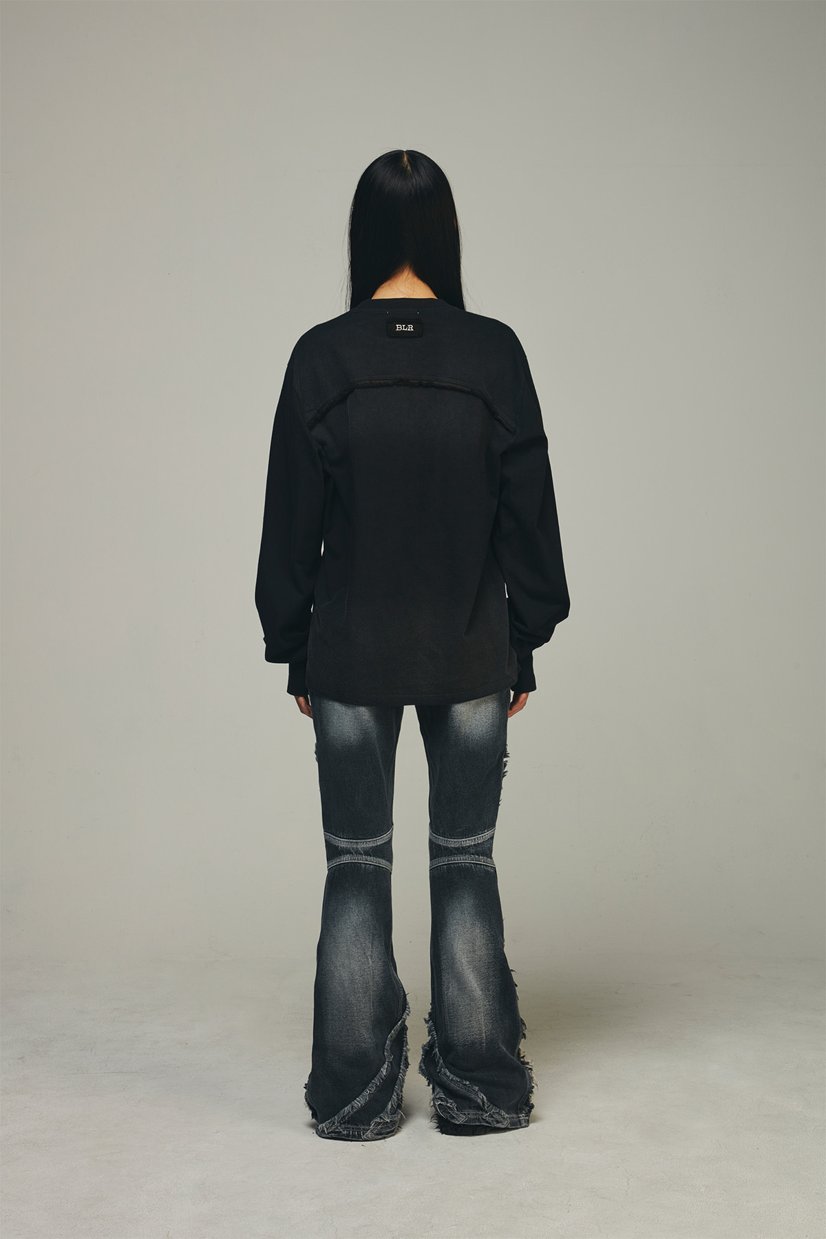 【BLUER】DESTROYED CRUSH DOUBLE LINE WASHING DENIM PANT BLUE MUSINSA | BLR Destroyed Crush Double Line Washing Denim Pants