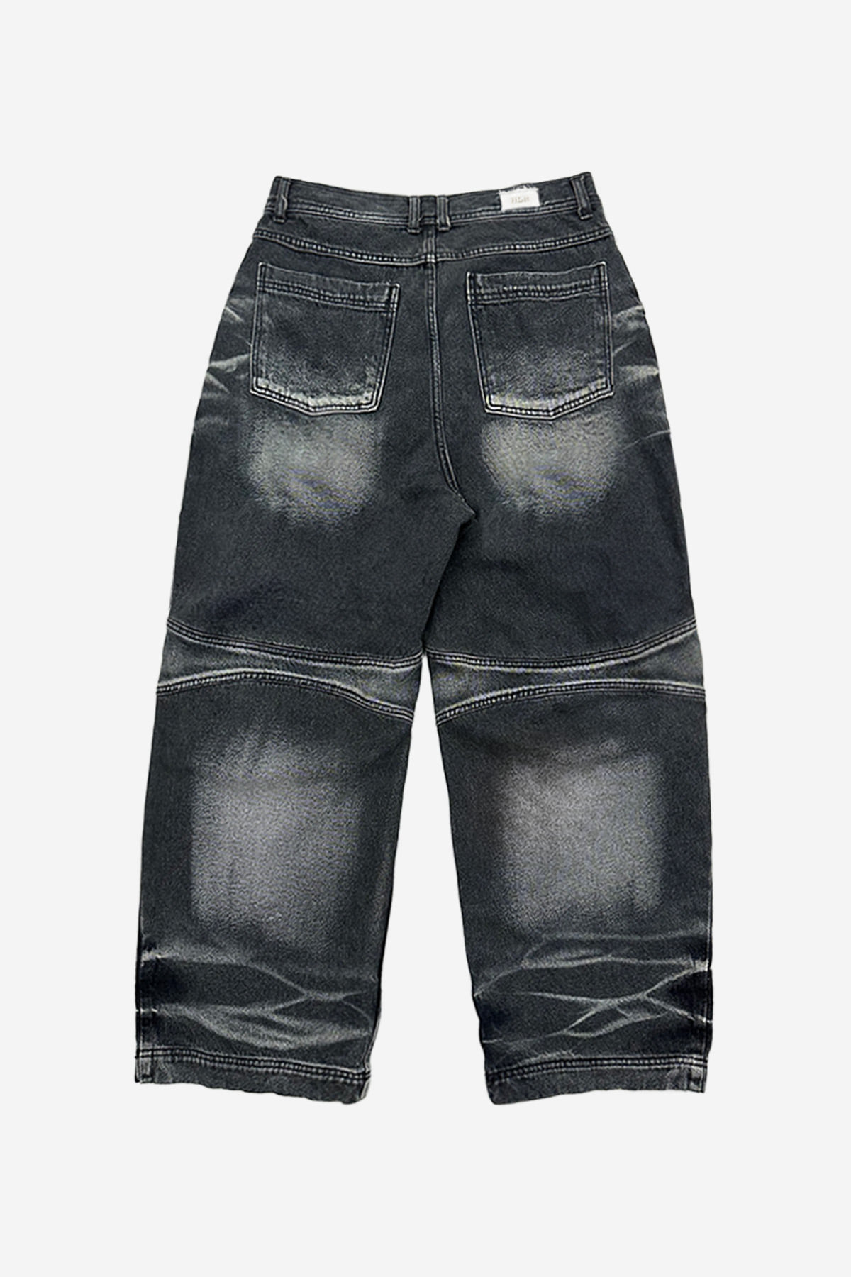 【BLUER】EMBOSSED WAVE WASHING WIDE DENIM PANTS MUSINSA | BLR Embossed Wave Washing Wide Denim Pants Blue