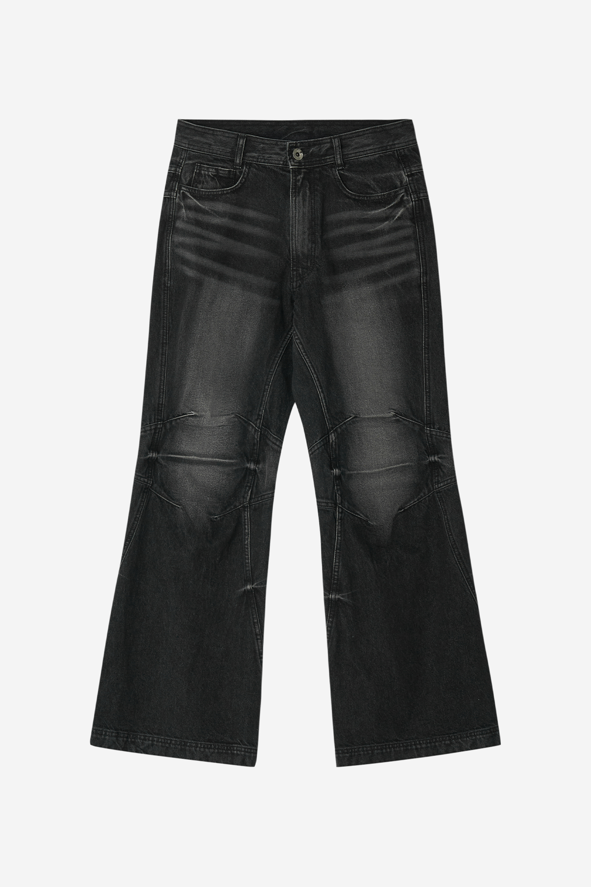 DOUBLE YOKE BIKER WASHING DENIM PANTS (RENEW.) - BLR 비엘알 DOUBLE YOKE BIKER WASHING DENIM PANTS (RENEW.) - BLR 비엘알