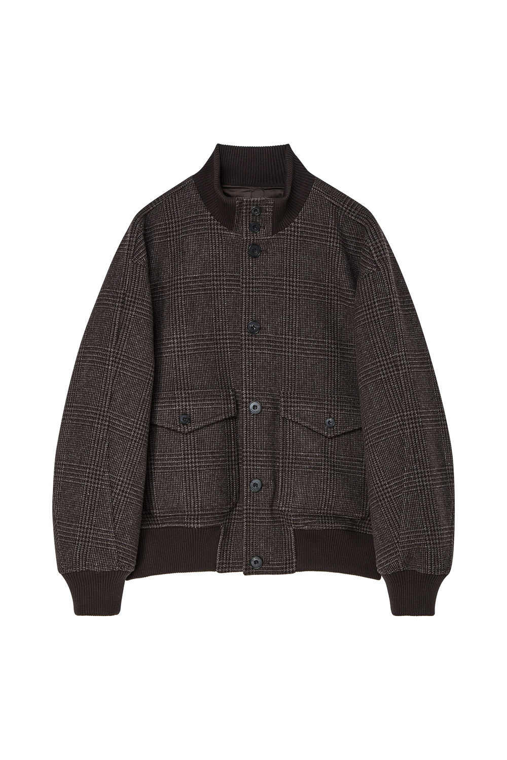 A-1 Wool Blouson Brown Check - AFTER PRAY