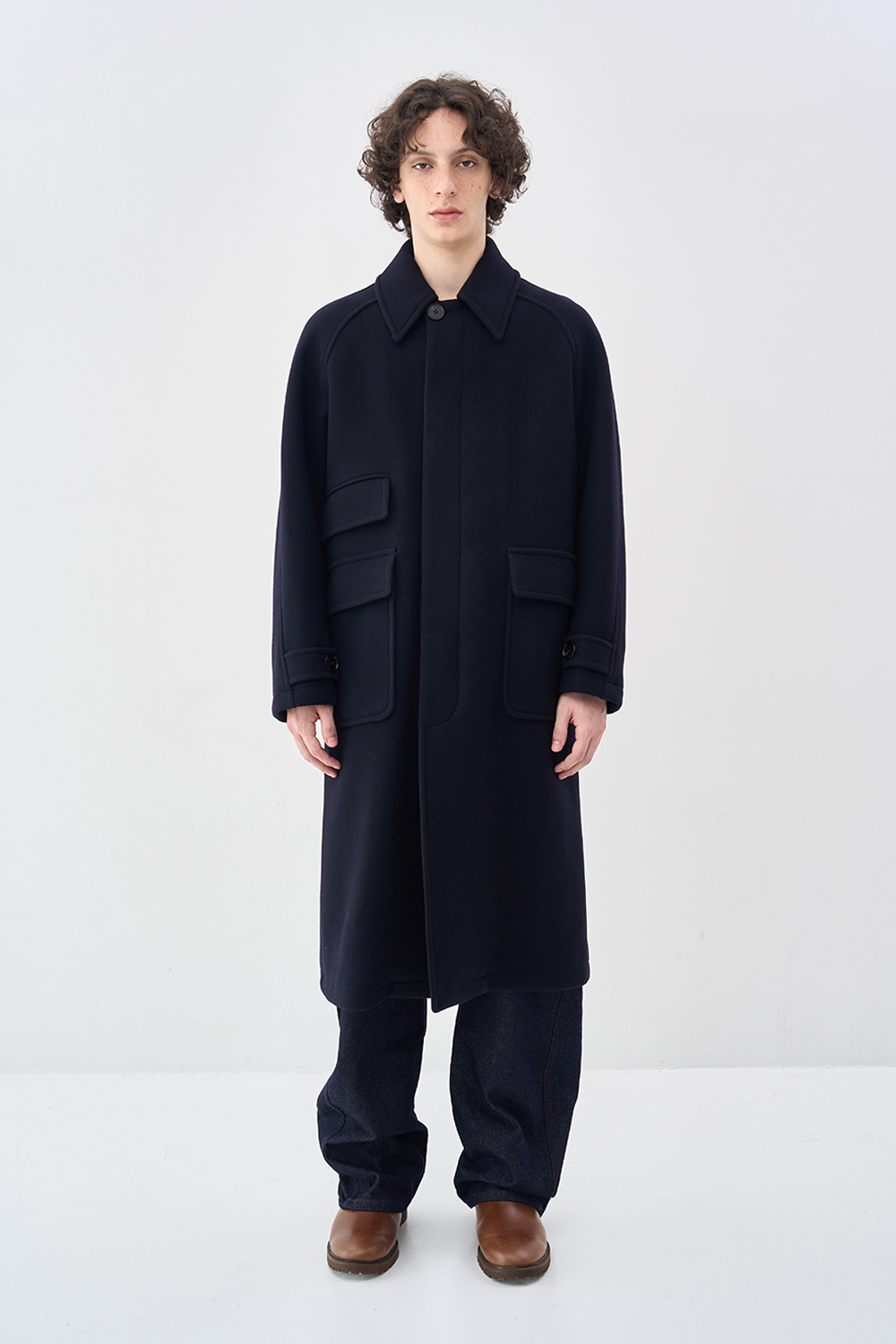 Tourist Balmacaan Coat Navy - AFTER PRAY