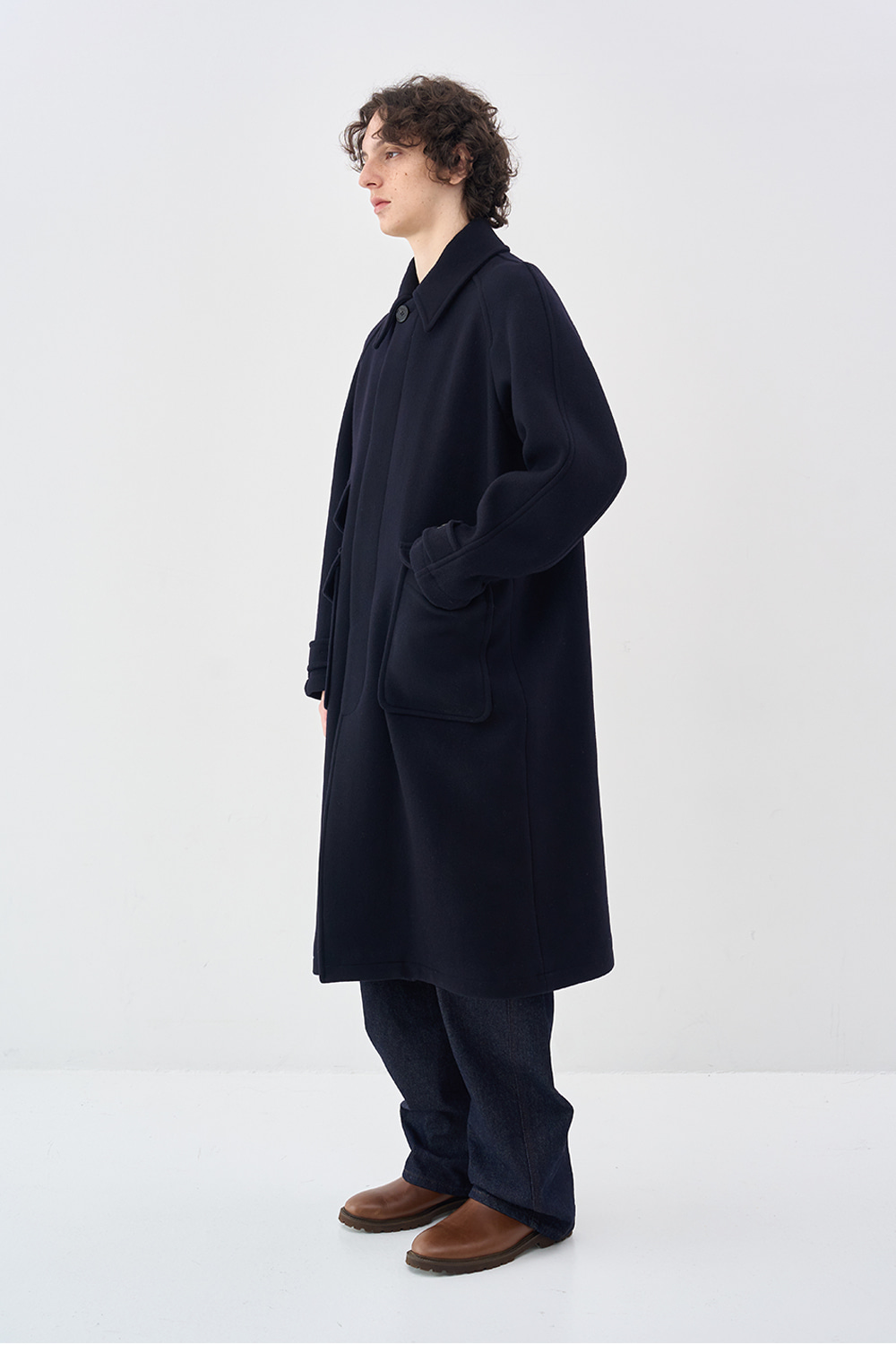 DENHAM BALMACAAN COAT NAVY デンハム バルマカーン L Tourist Balmacaan Coat Navy - AFTER PRAY