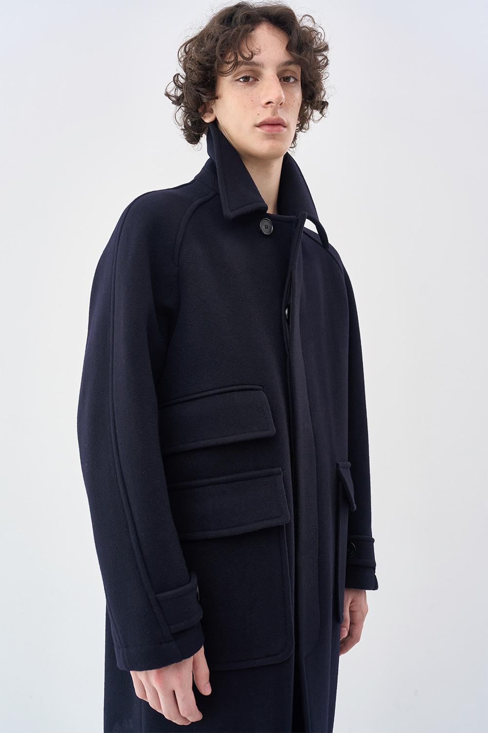Tourist Balmacaan Coat Navy - AFTER PRAY