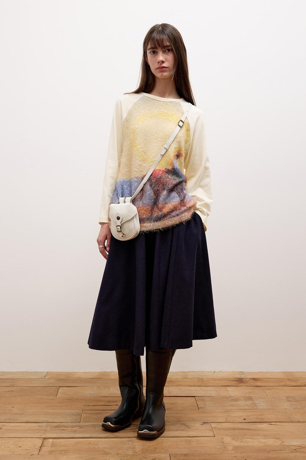 【AFTER PRAY】Printed Raglan Long Sleeve T-Shirt Ivory MUSINSA | AFTER PRAY [WOMEN] Printed Raglan Long Sleeve T