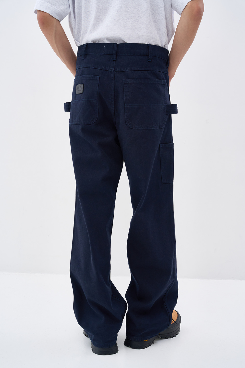 MUSINSA | AFTER PRAY Neo Washed Work Pants Navy
