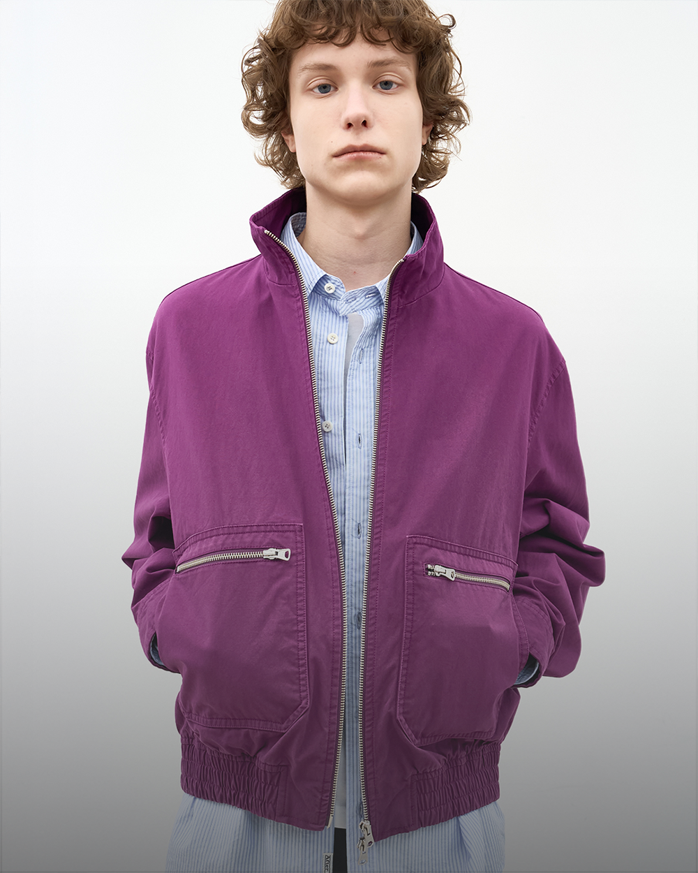 A-1 Wool Blouson Brown Check - AFTER PRAY