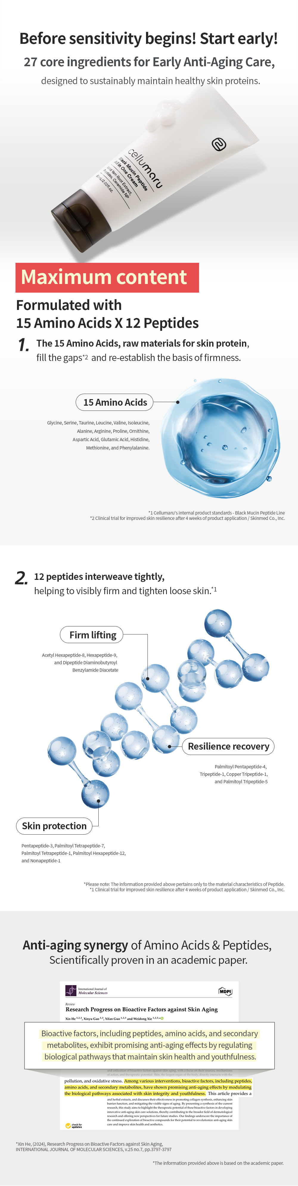 Korean anti-ageing cream with black rice black bean black sesame and peptides