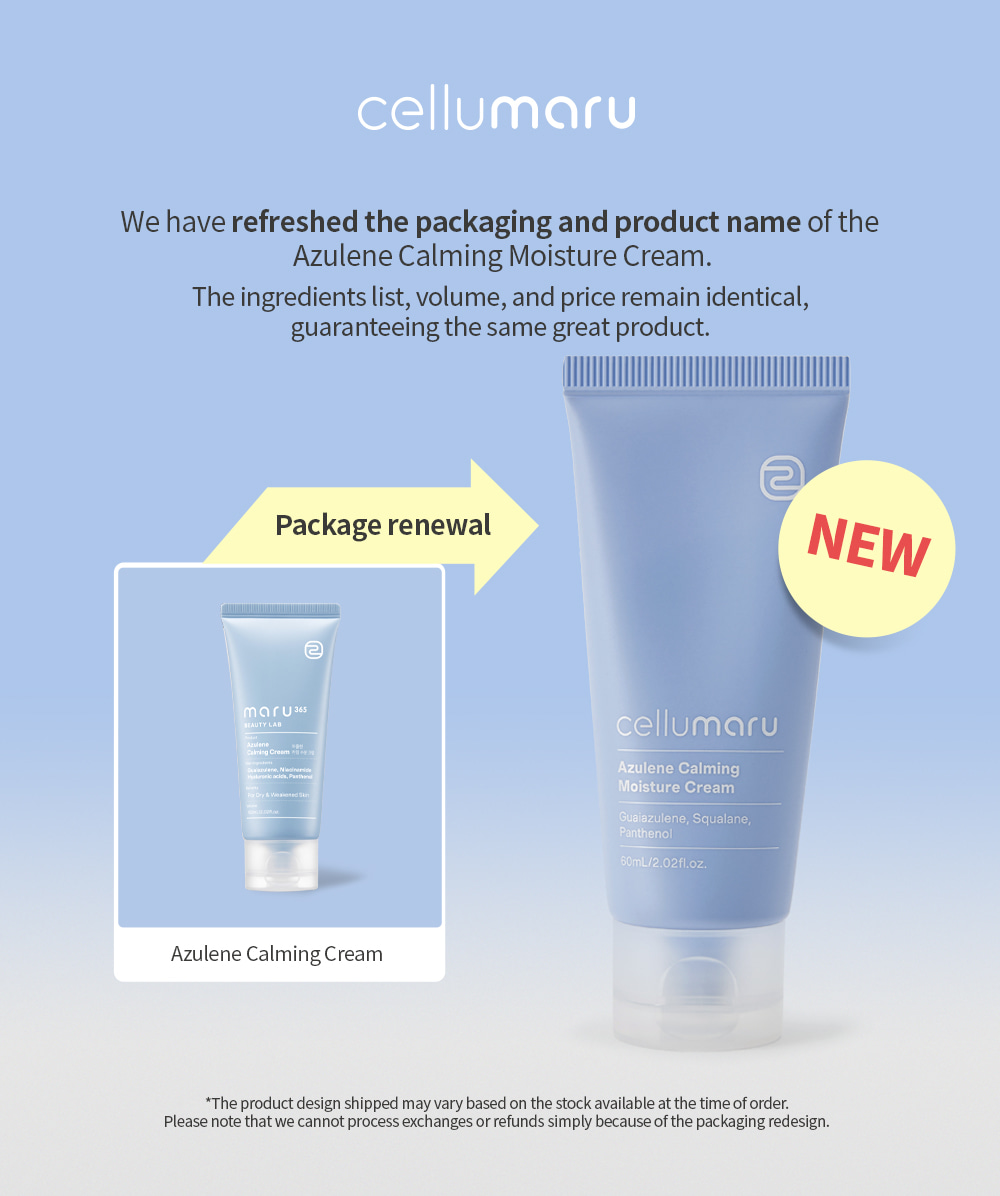 Cellumaru Azulene Calming Moisture Cream 60ml Korean soothing moisturiser