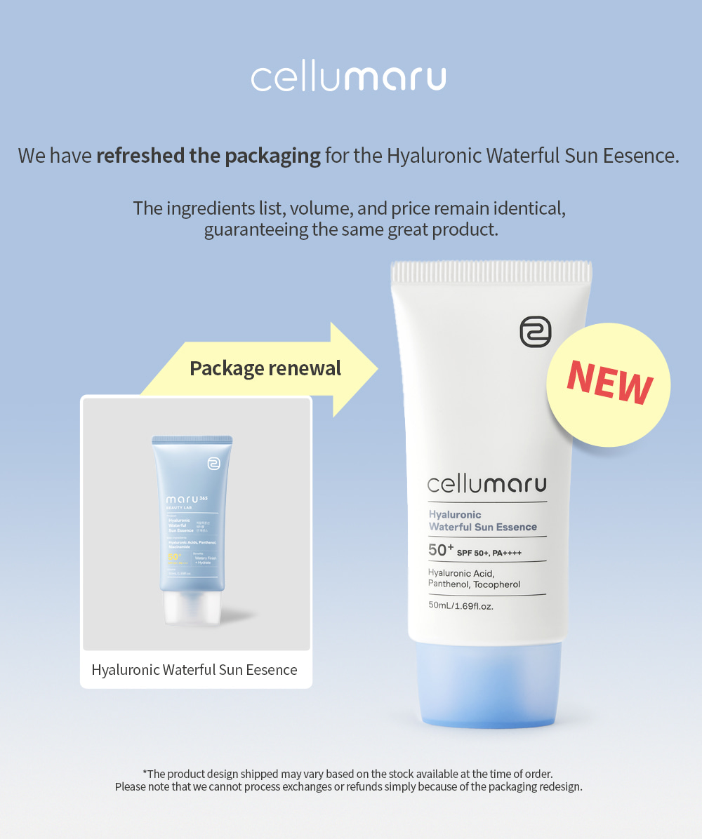Cellumaru Hyaluronic Waterfull Sun Essence 50ml Korean sunscreen