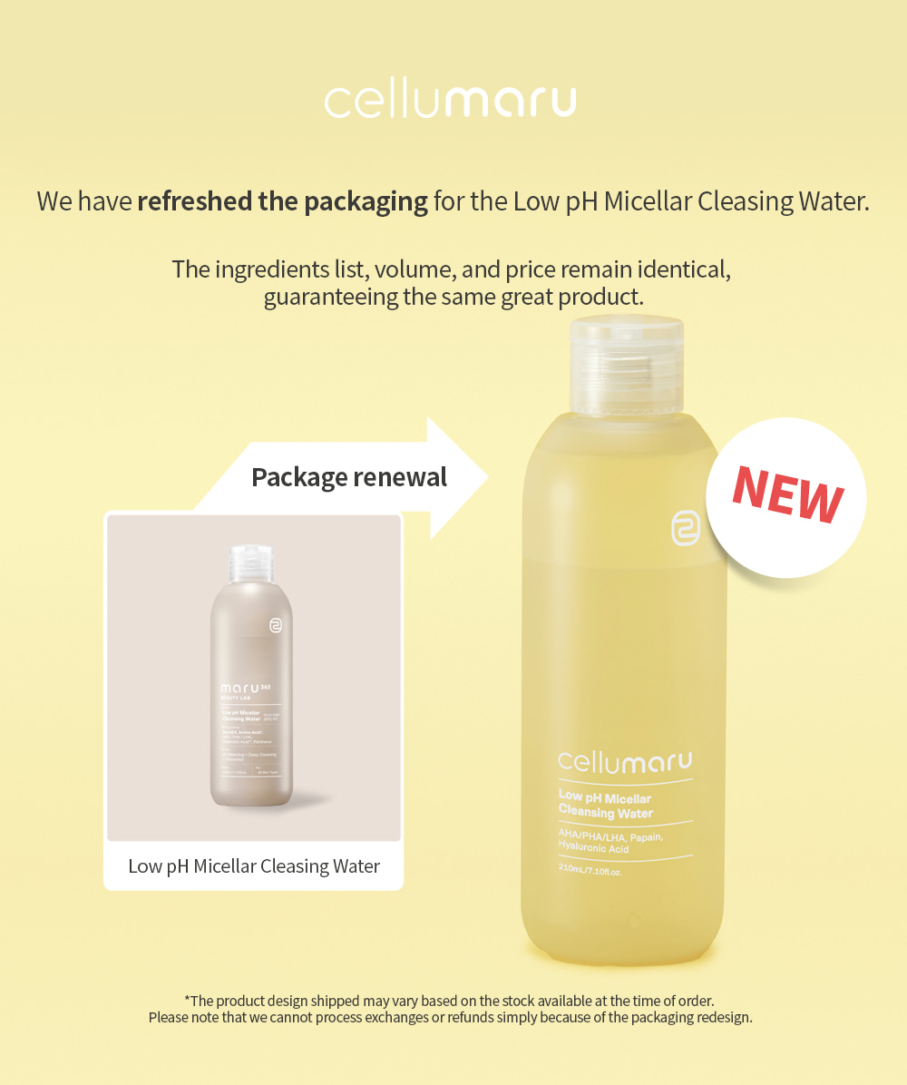 Cellumaru Low pH Micellar Cleansing Water 210ml Korean makeup remover