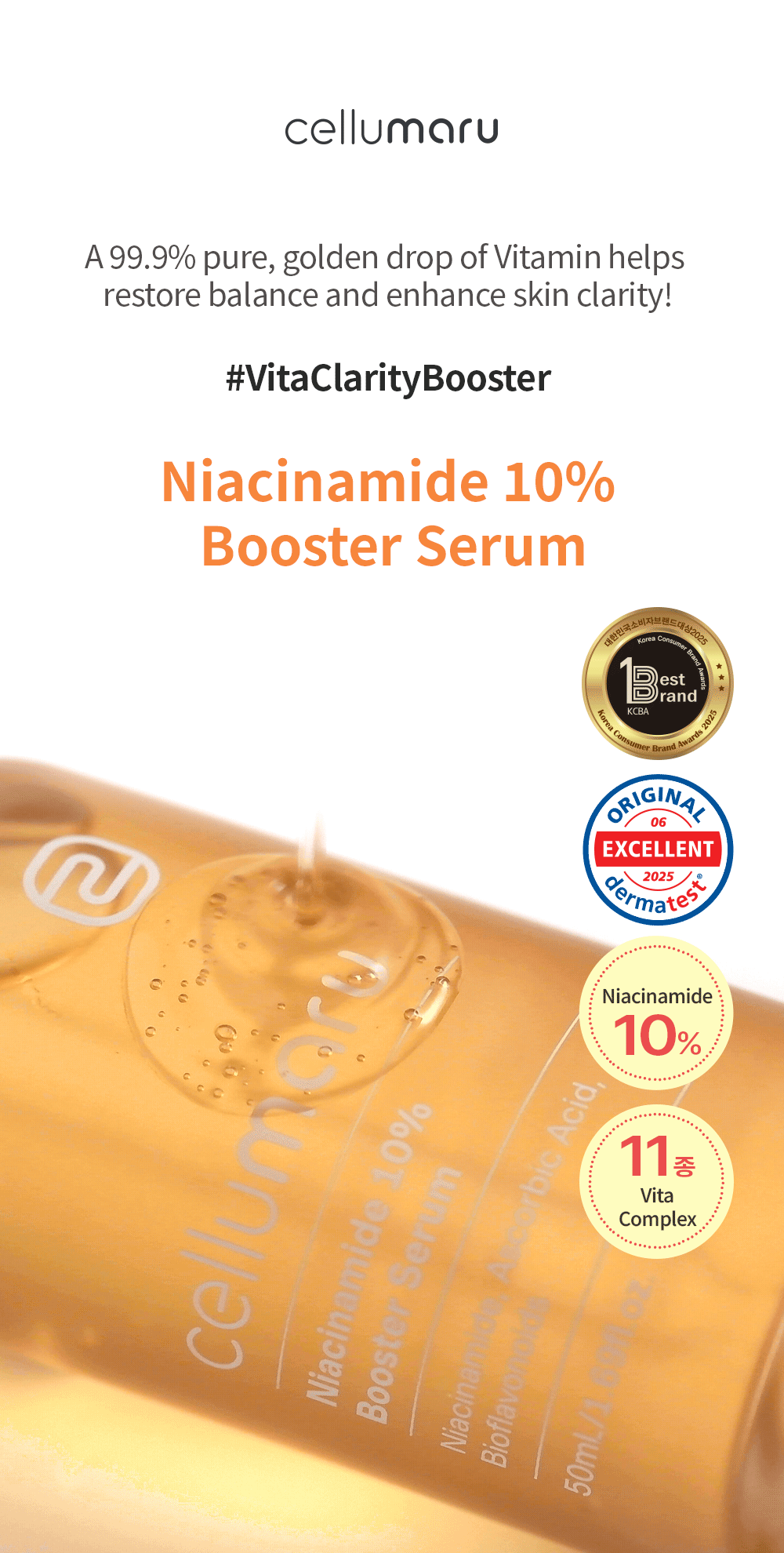 Niacinamide 10% Booster Serum texture and application