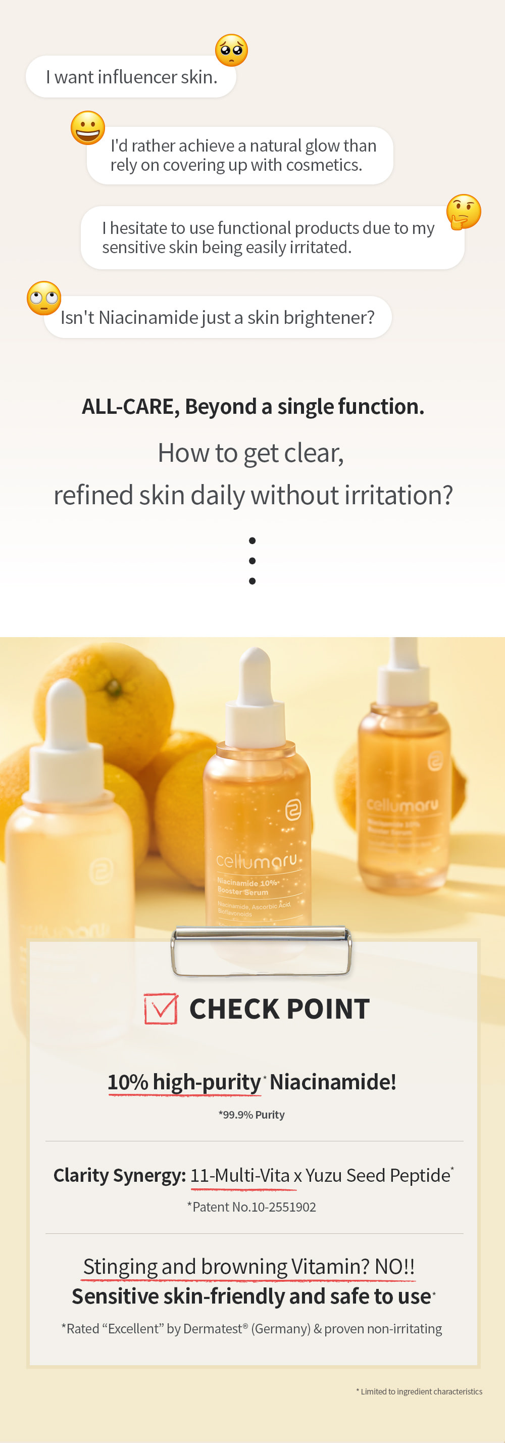 Korean niacinamide serum for dark spots pores and uneven skin tone